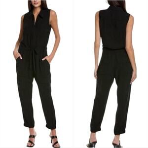 Cabi Jumpsuit‎ Women's Medium Black Caper Sleeveless Jogger Utility
